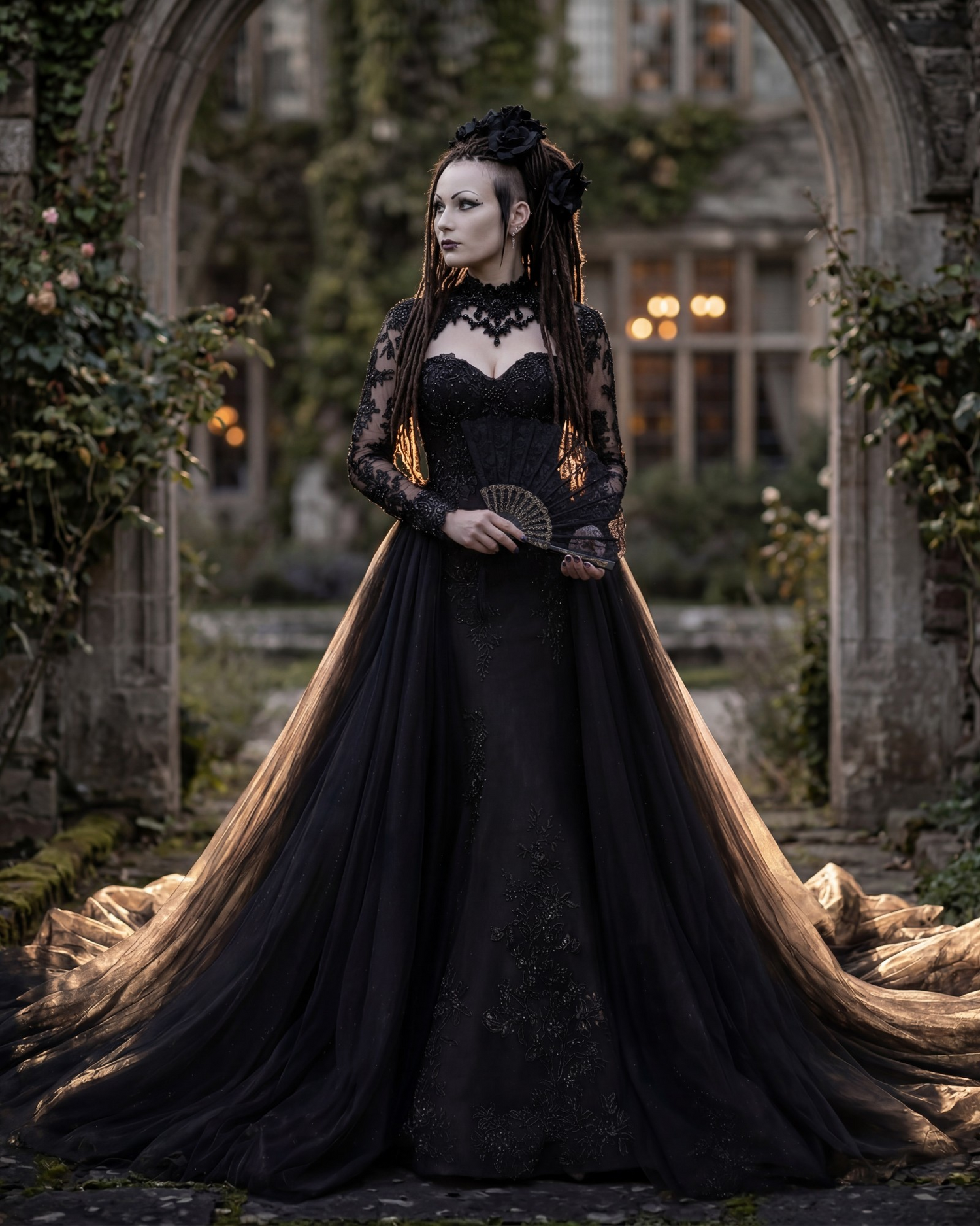 Black wedding dresses for gothic and alternative bridal fashion