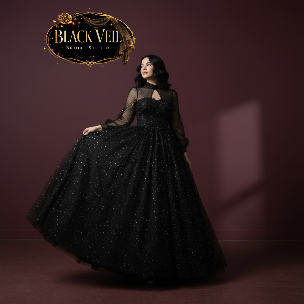Black wedding dresses for gothic and alternative bridal fashion