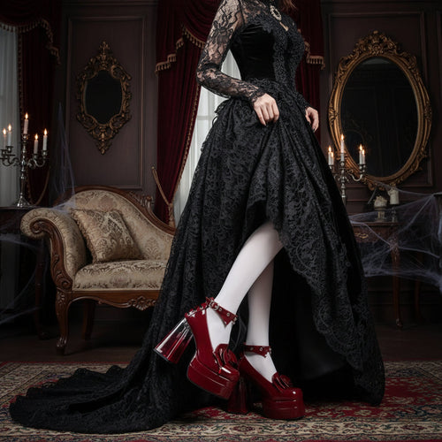 Wedding shoes styled for alternative and non traditional bridal fashion