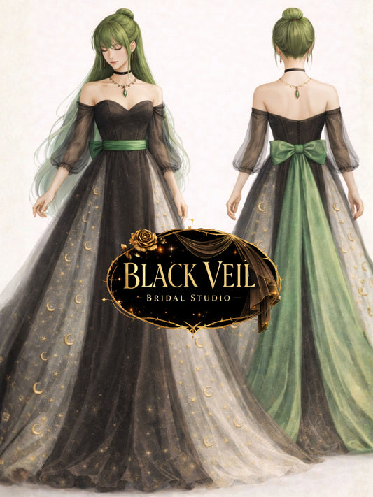 Pluto Inspired Wedding Dress