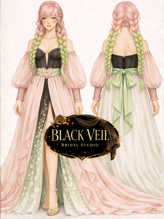 Love Hashira Inspired Wedding Dress