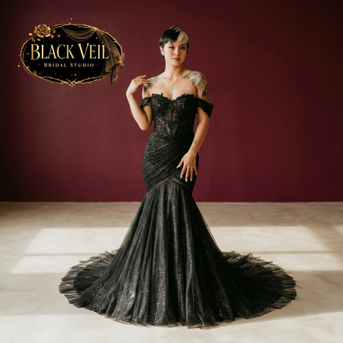 Freya Black Wedding Dress 22W Freya Black Wedding Dress 22W