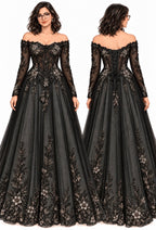 Custom Black Wedding Dress & 3 Piece Suit
