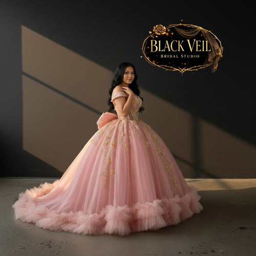 Acantha Pink Floral Wedding Dress