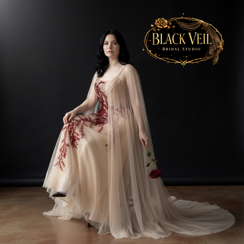 Alina Floral Embroidered Wedding Dress