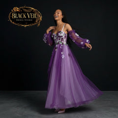 Anathea Floral Purple Wedding Dress