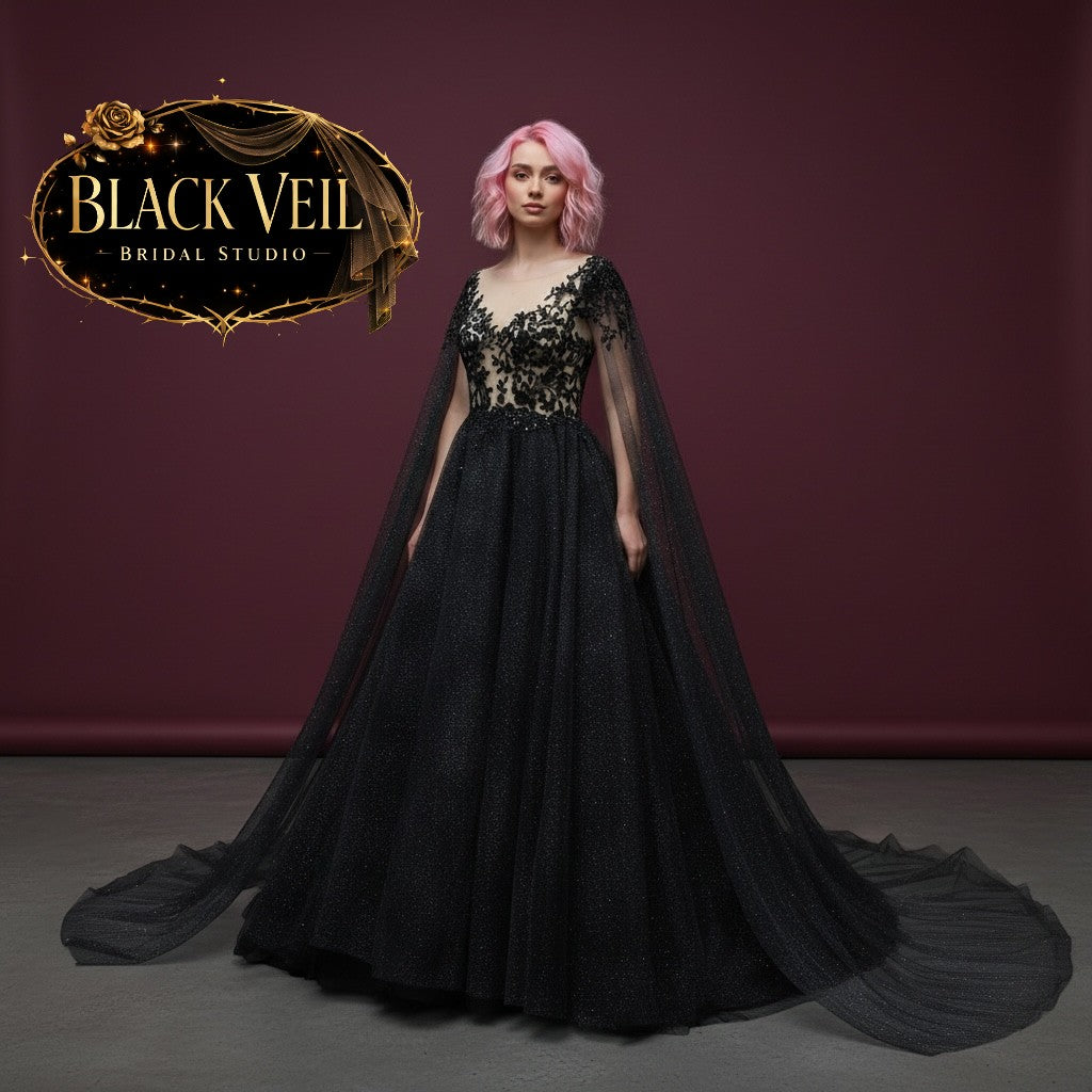 Asphodel Black Wedding Dress