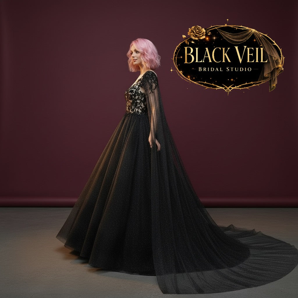 Asphodel Black Wedding Dress