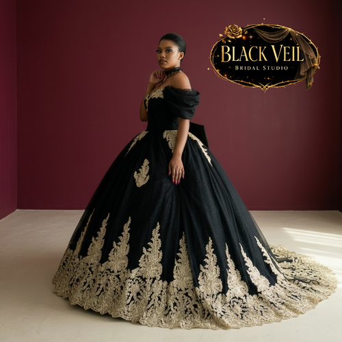 Asteria Black Wedding Dress