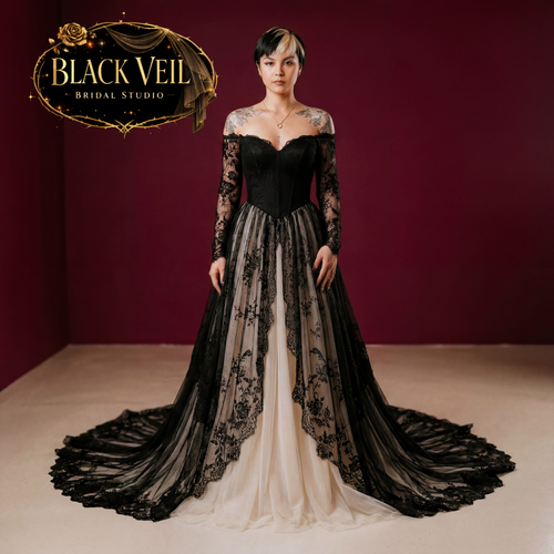 Black Wedding Dresses Black Veil Bridal Black Wedding Dresses Black Veil Bridal
