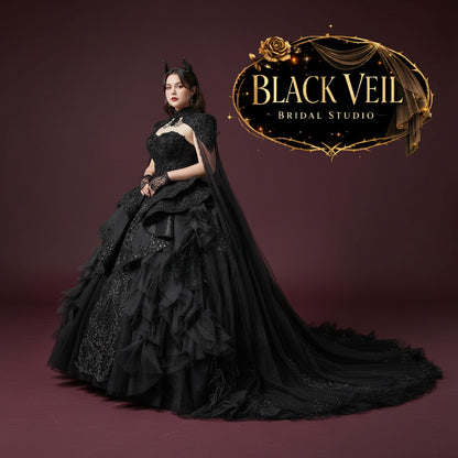 Branwen Black Wedding Dress