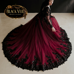 Brinley Red & Black Wedding Dress