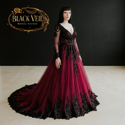 Brinley Red & Black Wedding Dress