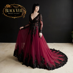 Brinley Red & Black Wedding Dress