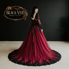 Brinley Red & Black Wedding Dress