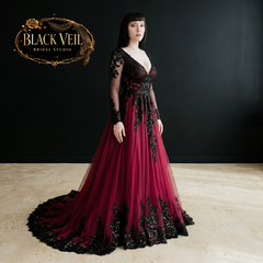 Brinley Red & Black Wedding Dress