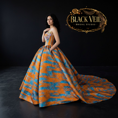 Daphne Color Contrast Wedding Dress
