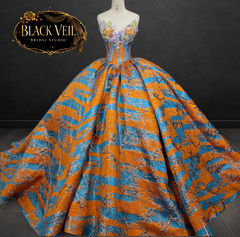 Daphne Color Contrast Wedding Dress