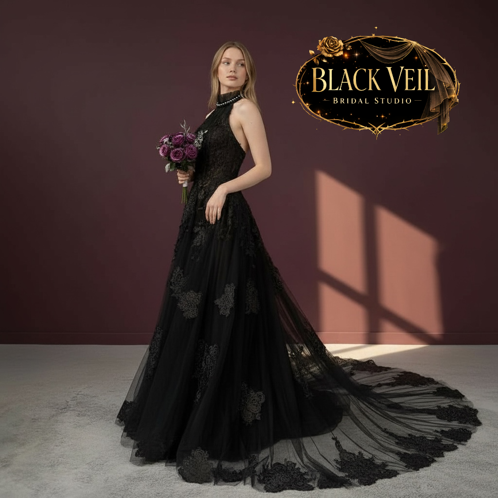 Epona Black Wedding Dress