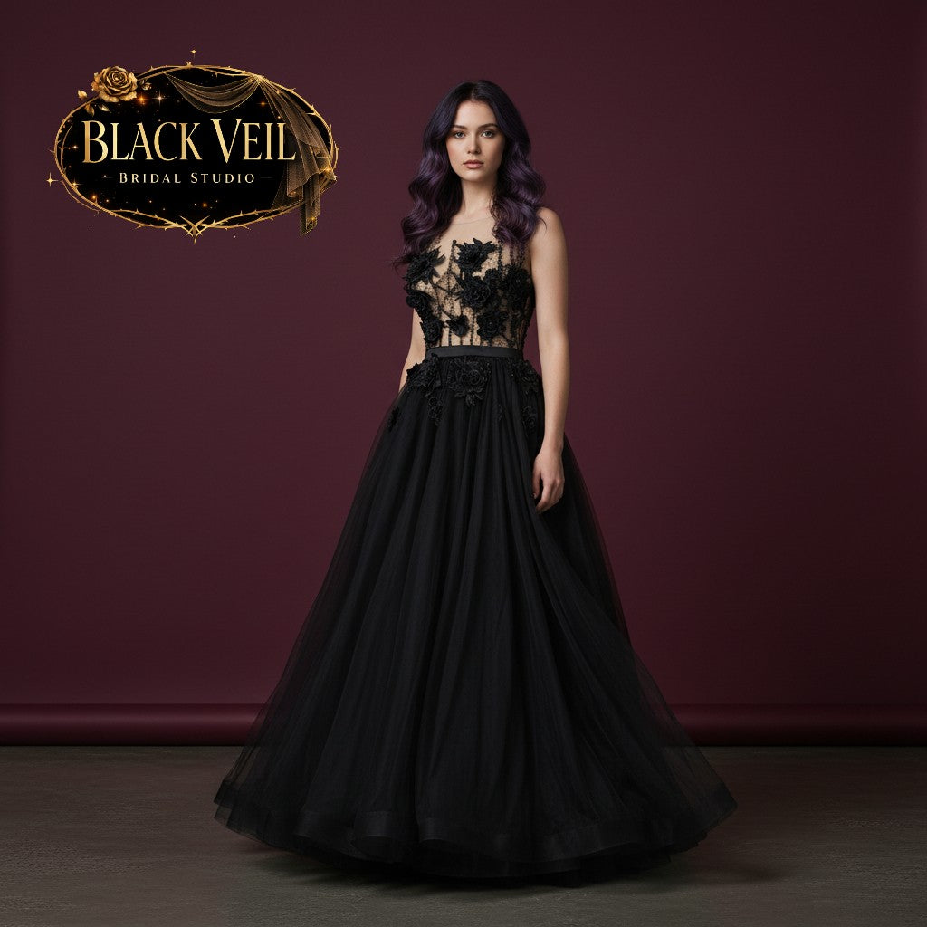 Evania Black Wedding Dress