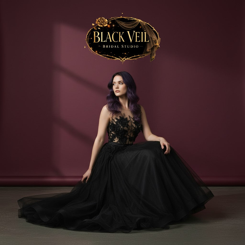 Evania Black Wedding Dress