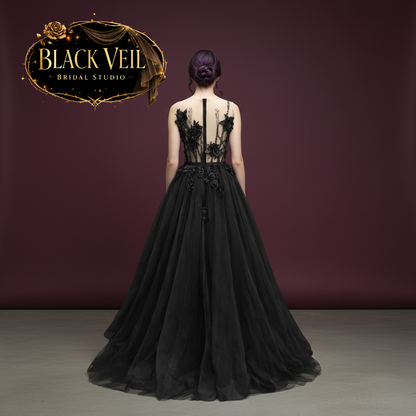 Evania Black Wedding Dress