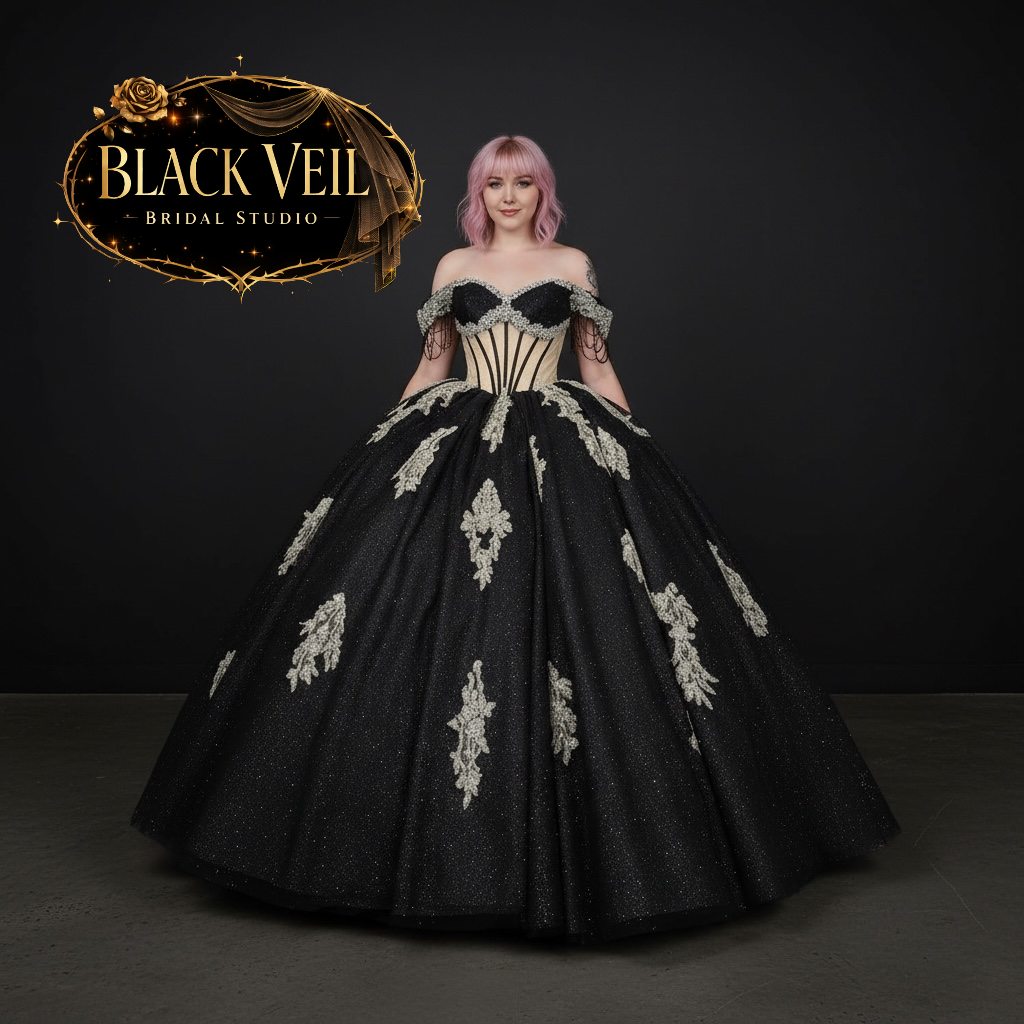 Asmodea Black Wedding Dress