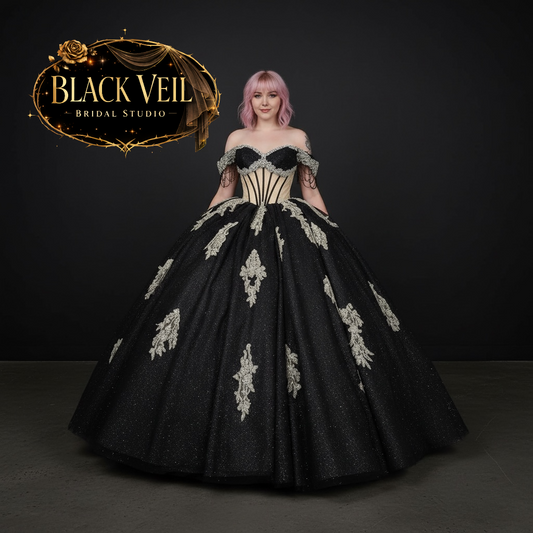 Asmodea Black Wedding Dress