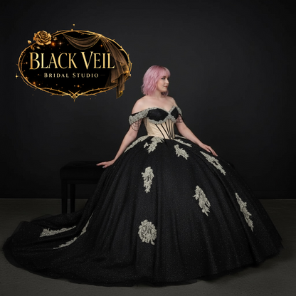 Asmodea Black Wedding Dress