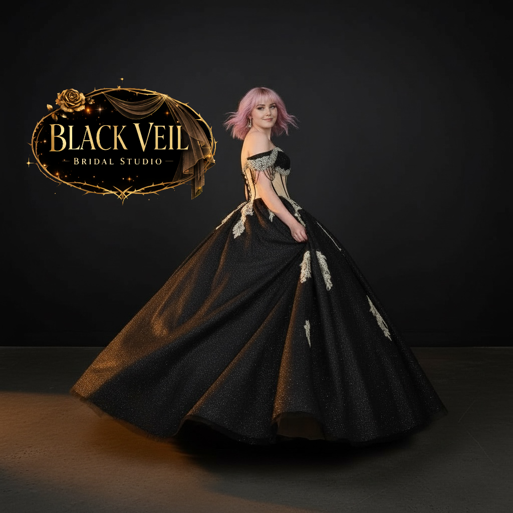 Asmodea Black Wedding Dress