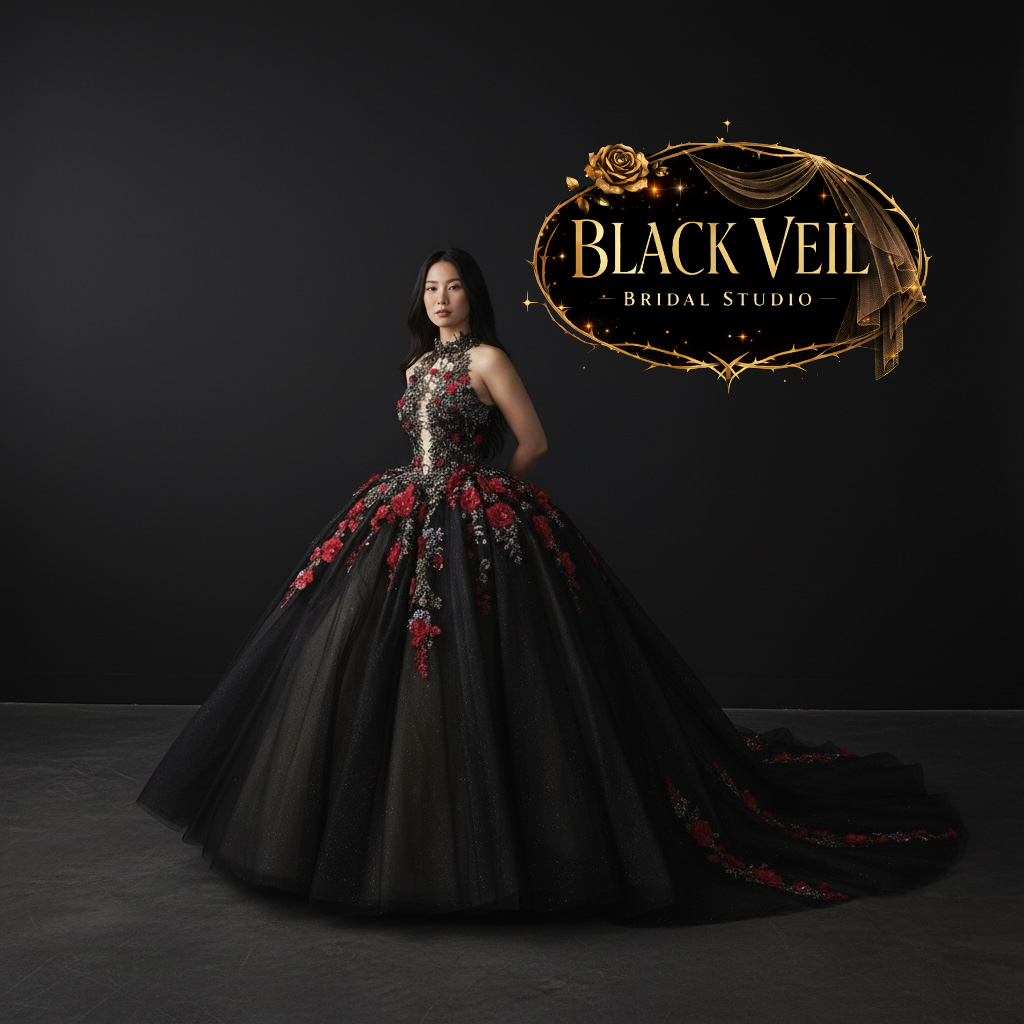 Yemaya Black Wedding Dress