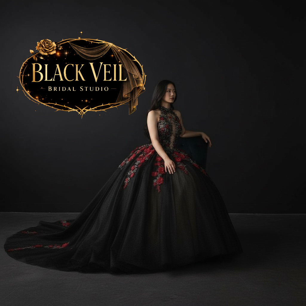 Yemaya Black Wedding Dress