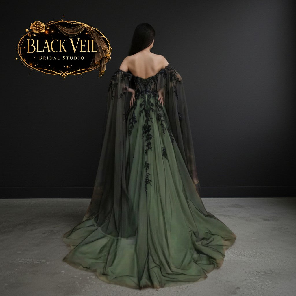 Terra Green Wedding Dress