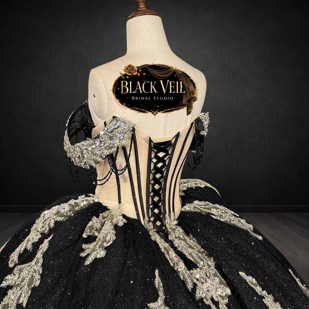 Asmodea Black Wedding Dress