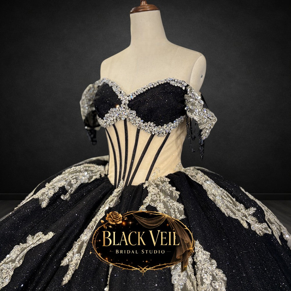 Asmodea Black Wedding Dress