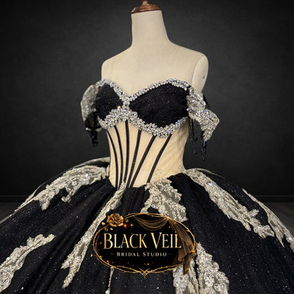 Asmodea Black Wedding Dress
