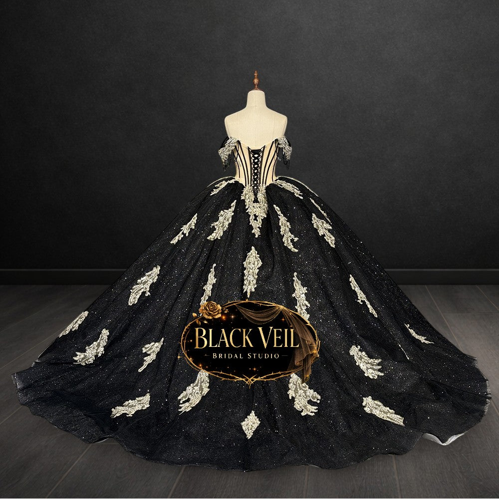 Asmodea Black Wedding Dress