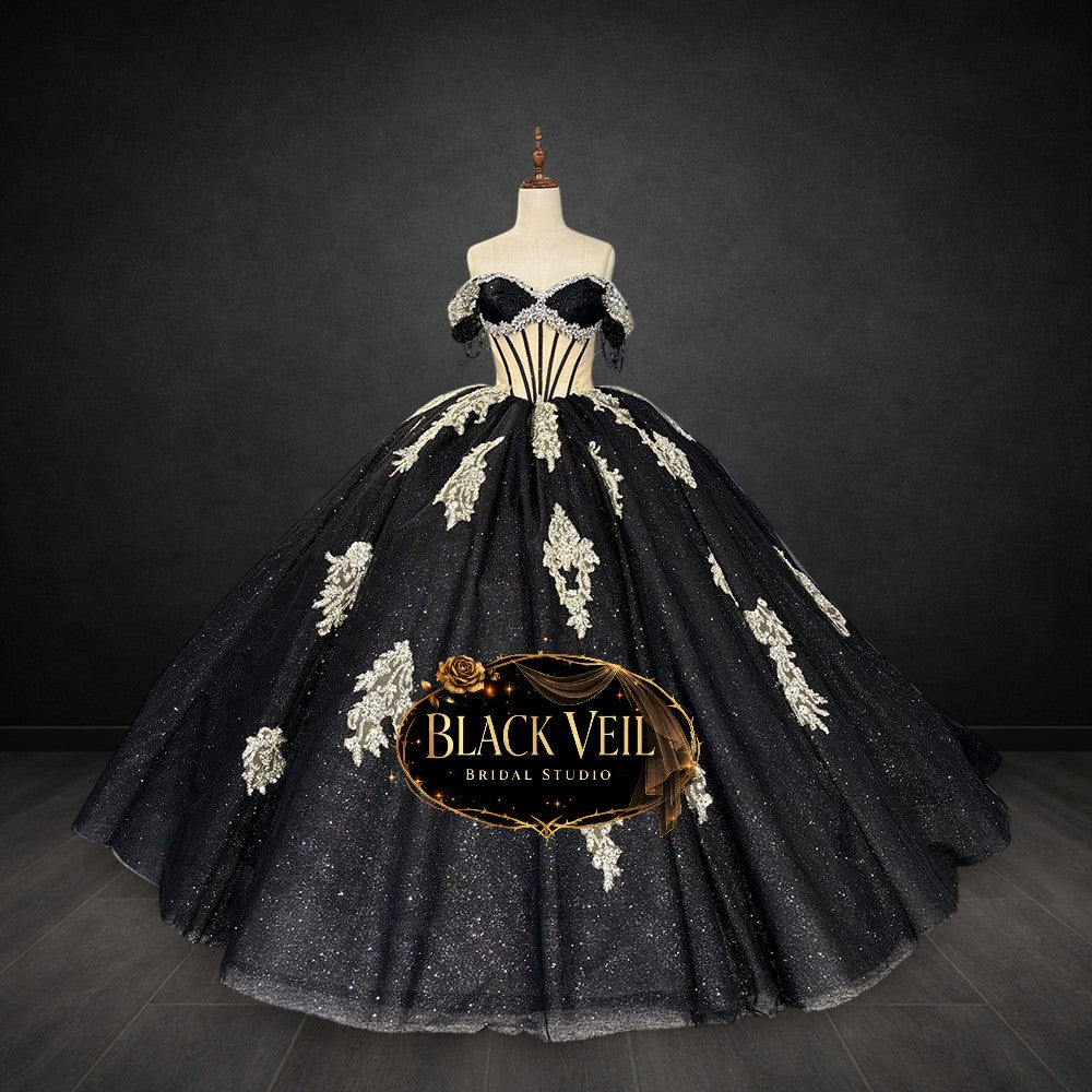 Asmodea Black Wedding Dress