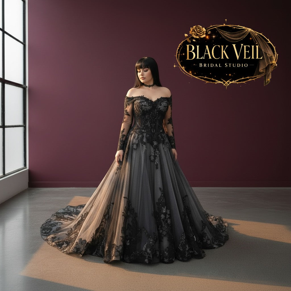 Hina Black Wedding Dress