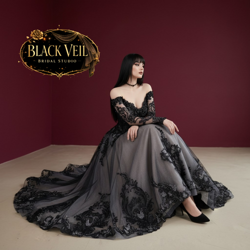 Hina Black Wedding Dress