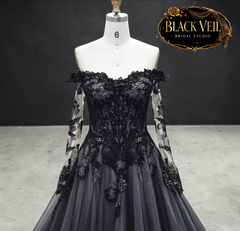 Hina Black Wedding Dress