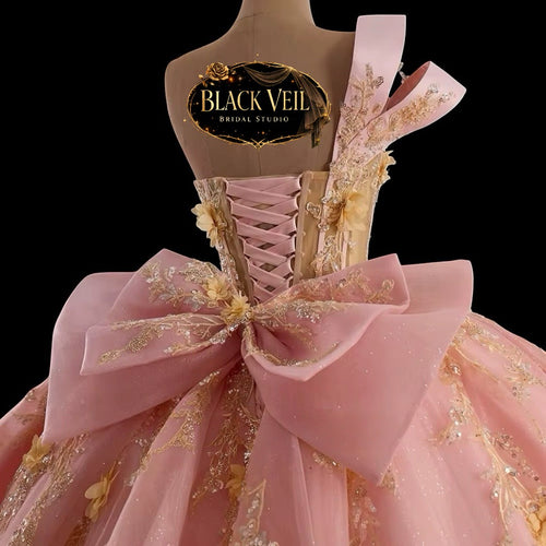 Acantha Pink Floral Wedding Dress