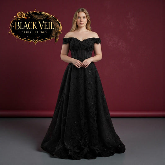 Keres Black Wedding Dress