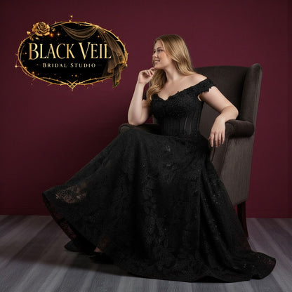 Keres Black Wedding Dress