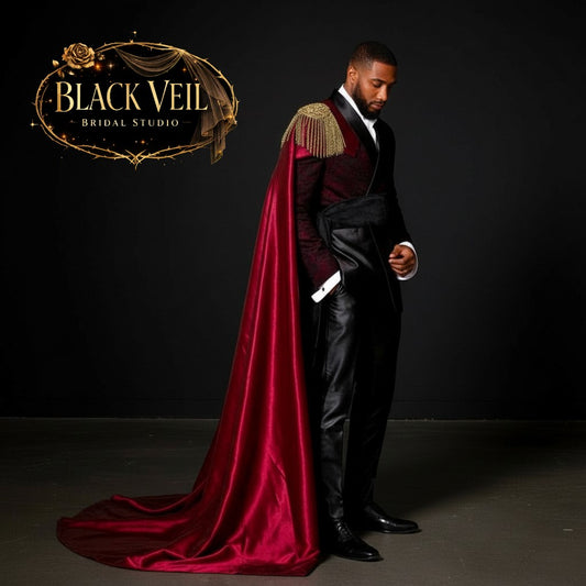 Detachable Cloak 3pc Men's Suit Multiple Colors Available