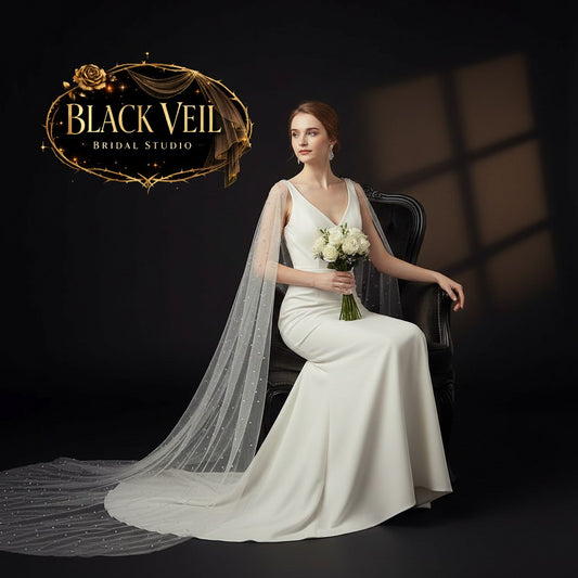 Pearl Bridal Shoulder Veil