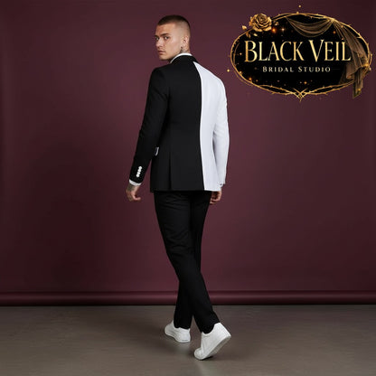 Two Tone Men's Wedding Suits Multiple Color Options