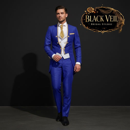 Royal Blue 3 Piece Men's Suit