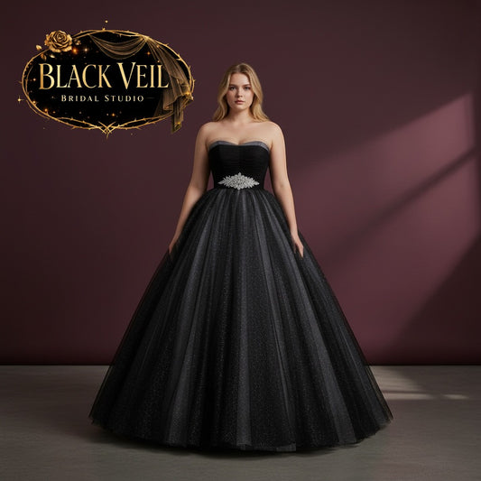Undine Black Wedding Dress