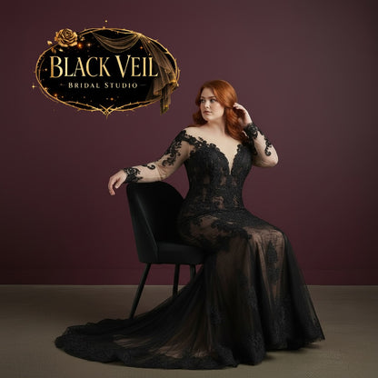 Melantha Black Wedding Dress